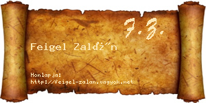 Feigel Zalán névjegykártya